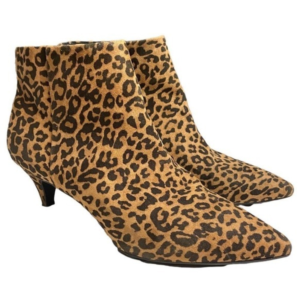 CIRCUS Sam Edelman KIRBY Animal Print Kitten Heel Sz 8 Ankle Booties NEED REPAIR